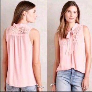 Pink sleeveless Maeve blouse - Size 6